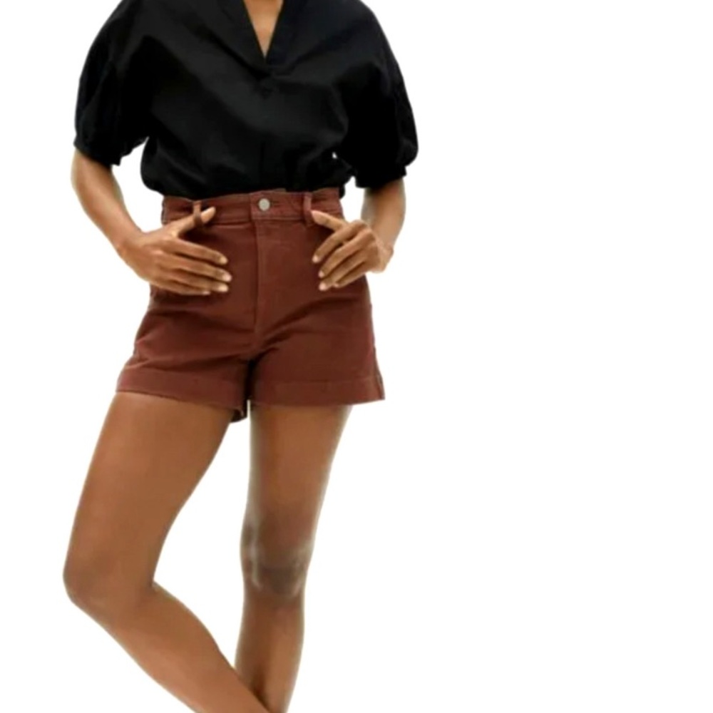 Everlane Women's High Waist Shorts - Brown